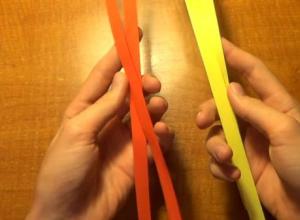 Игрушка из бумажных полосок — Китайская Ловушка для пальца Как же сделать китайскую Игрушку из бумажных полосок - ловушку для пальцев